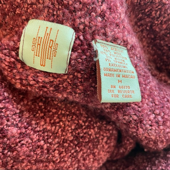Anthropologie HWR Marled Sweater Jacket in Hard to Find Mulberry Color - Medium - Picture 10 of 10